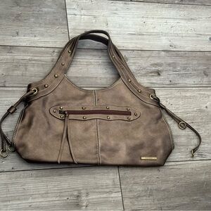 Women’s Purse Nine West Bronze Metallic Faux Leather